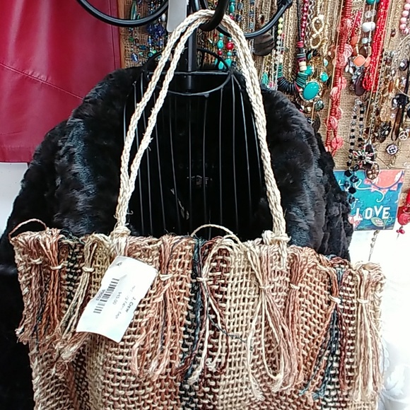 J. CREW BURLAP BAG - Picture 3 of 4